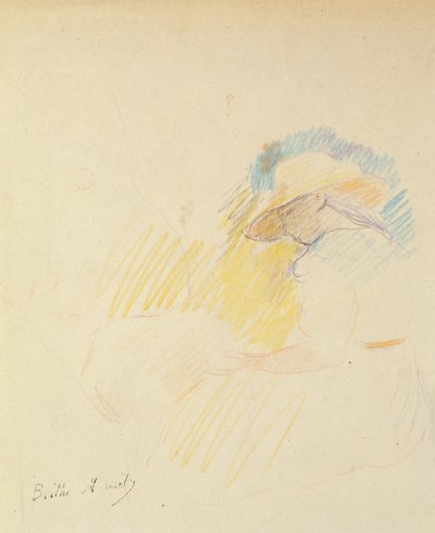 Giovane ragazza seduta in un giardino, 1887 da Berthe Morisot